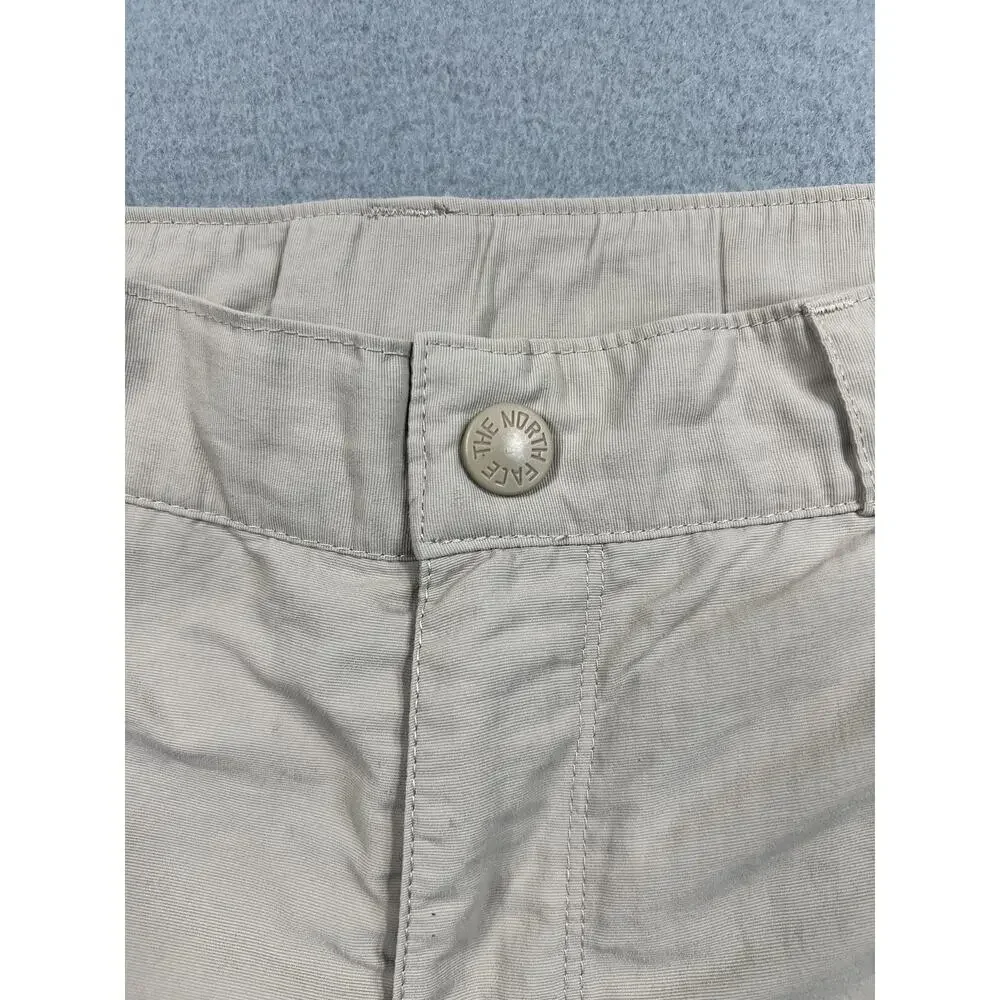 North Face Cargo Shorts for Men - Light Beige, Size L, Outdoor Nylon Wear